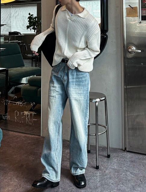 Embo Ice Washing Denim Pants