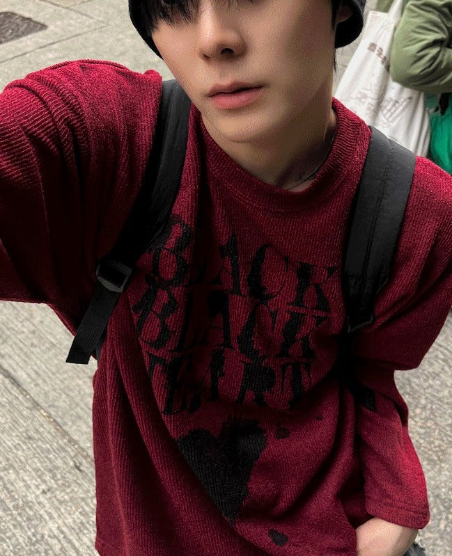 Black street knitwear