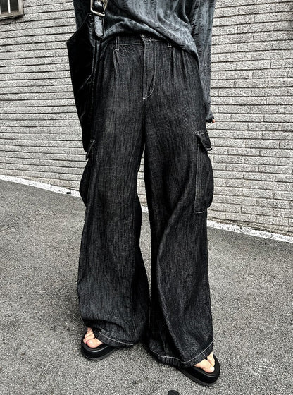 City Pub Cargo Banding Denim Pants