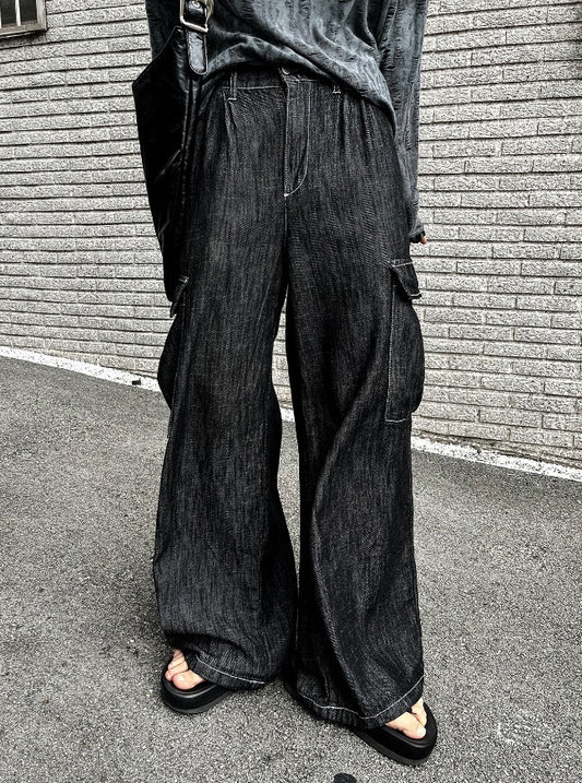 City Pub Cargo Banding Denim Pants