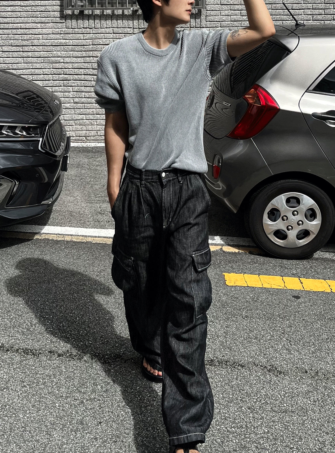 Dominic Pigment Round Neck Short Sleeve Knit