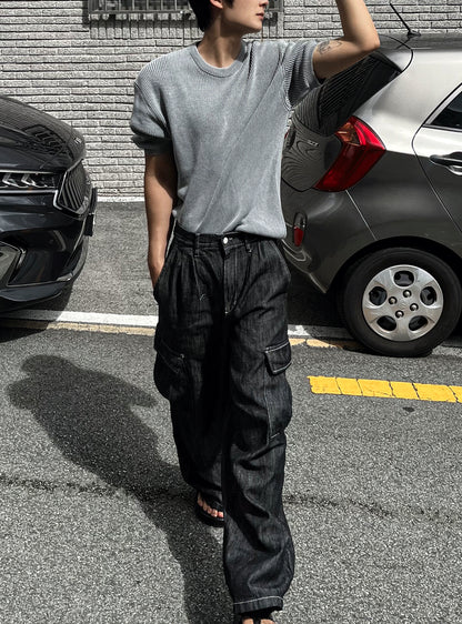 Dominic Pigment Round Neck Short Sleeve Knit
