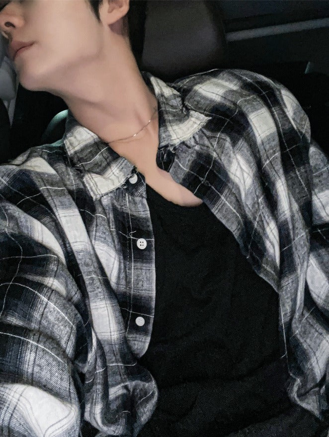 Cutting Detail Oversized Fit Shirt