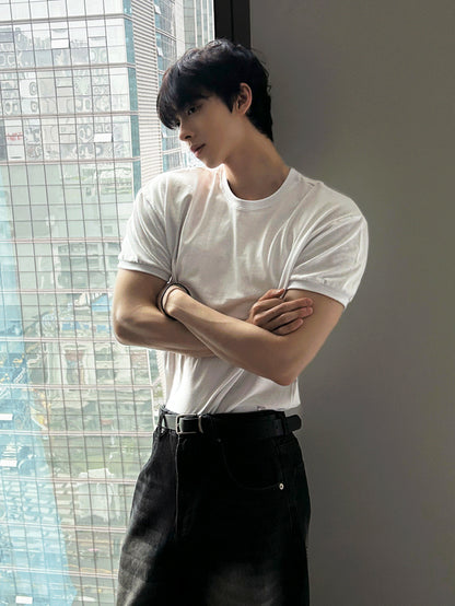 Muscle Fit Ringer T-Shirt 3色