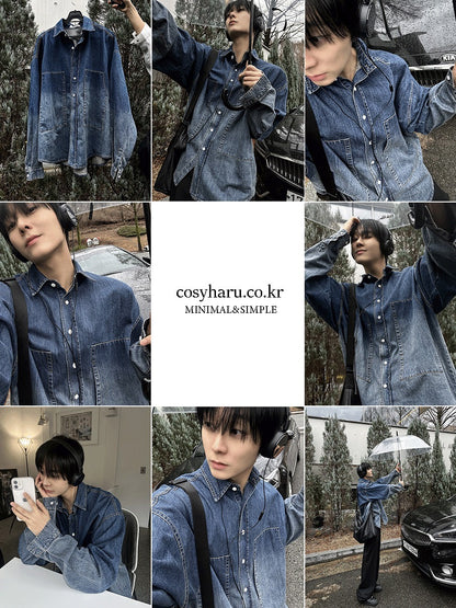 Deep Gradation Denim Shirt
