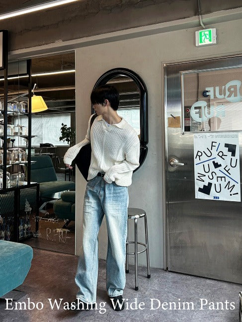 Embo Ice Washing Denim Pants