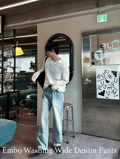 Embo Ice Washing Denim Pants