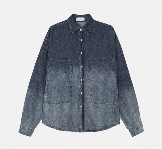 deep gradation denim shirts