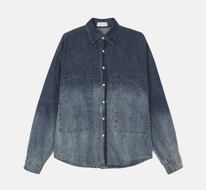 deep gradation denim shirts