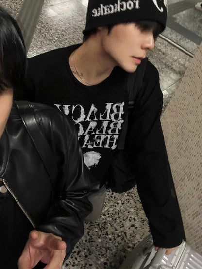 Black street knitwear