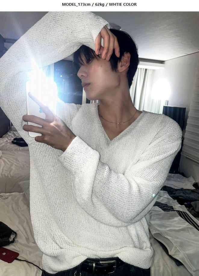Kberin Linen V-neck knitwear