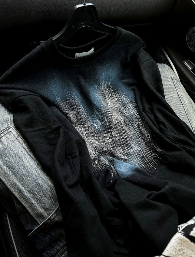Hand Spray Brush Long Sleeve T-shirt