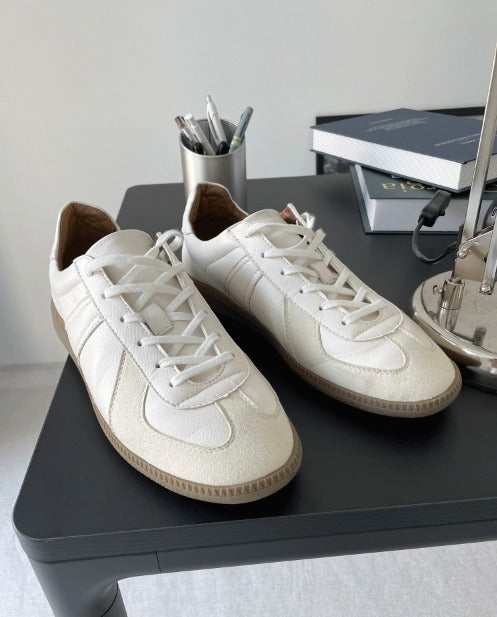 Beige & White simple Sneakers