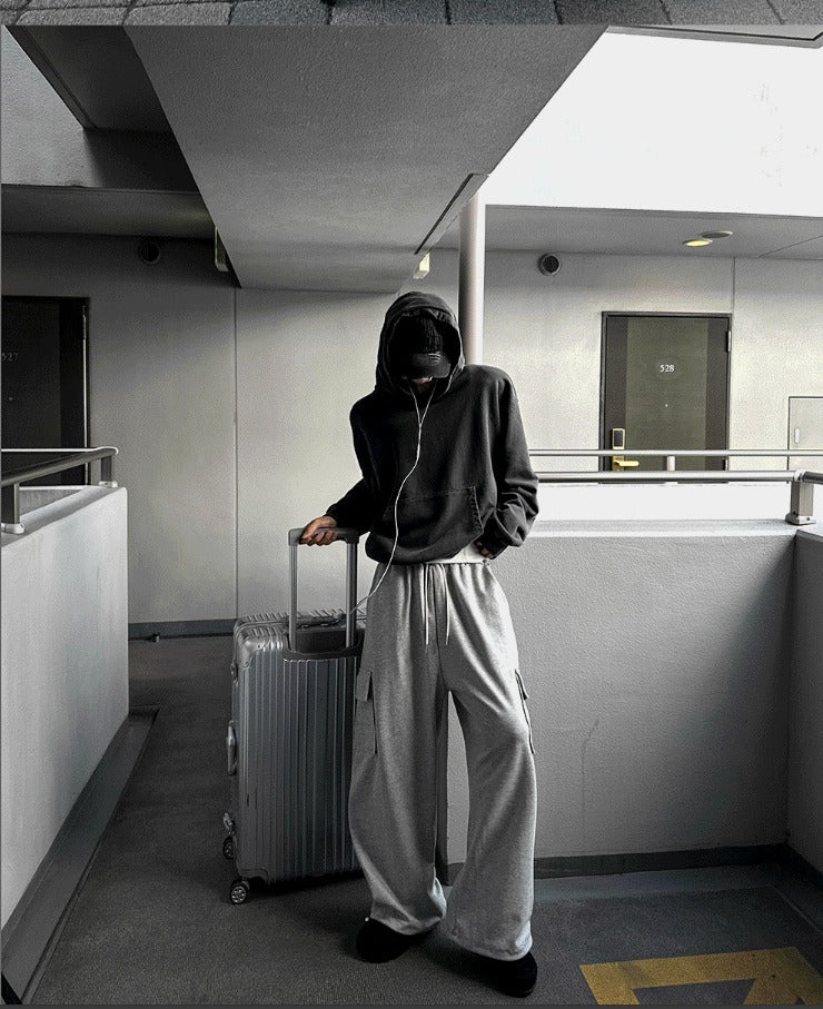 Outside track over hoodie