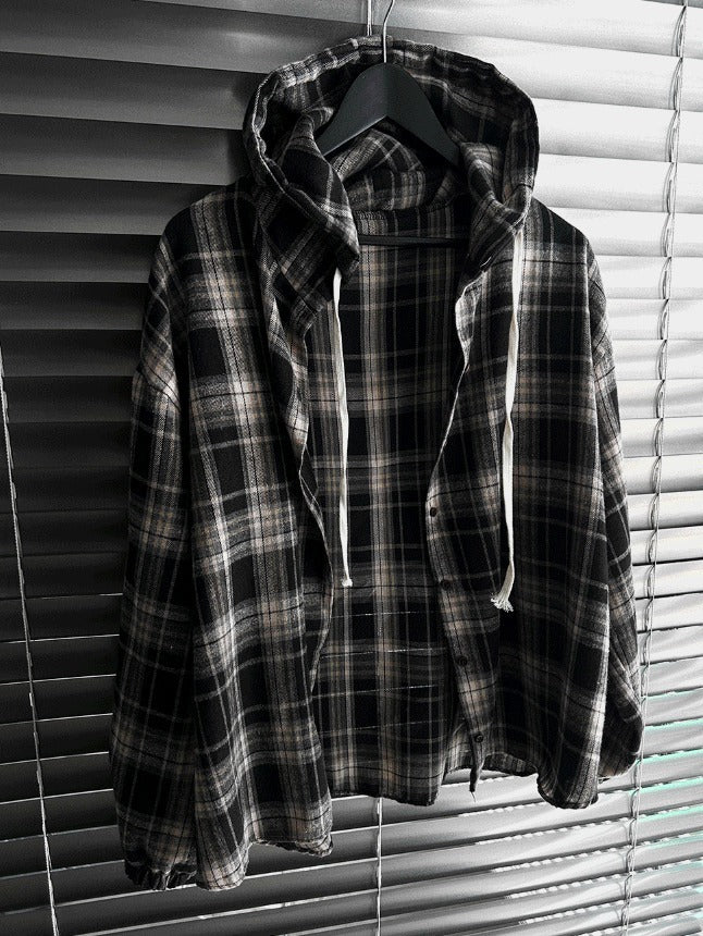 Hip Check Dark Color Hood Shirt