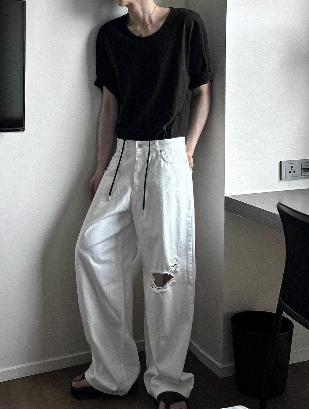 Vintage Damage White Pants