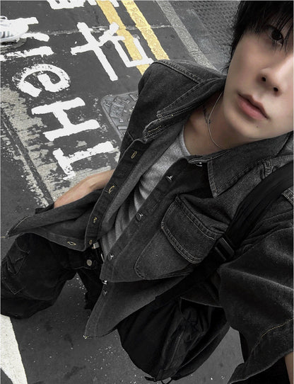 Ash Gray Denim Jacket