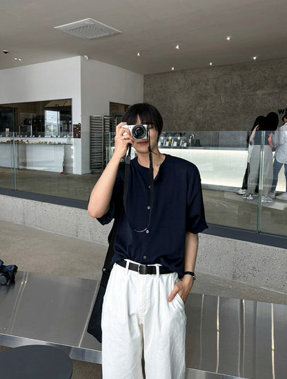 Summer Round-Neck Short Sleeve Cardigan