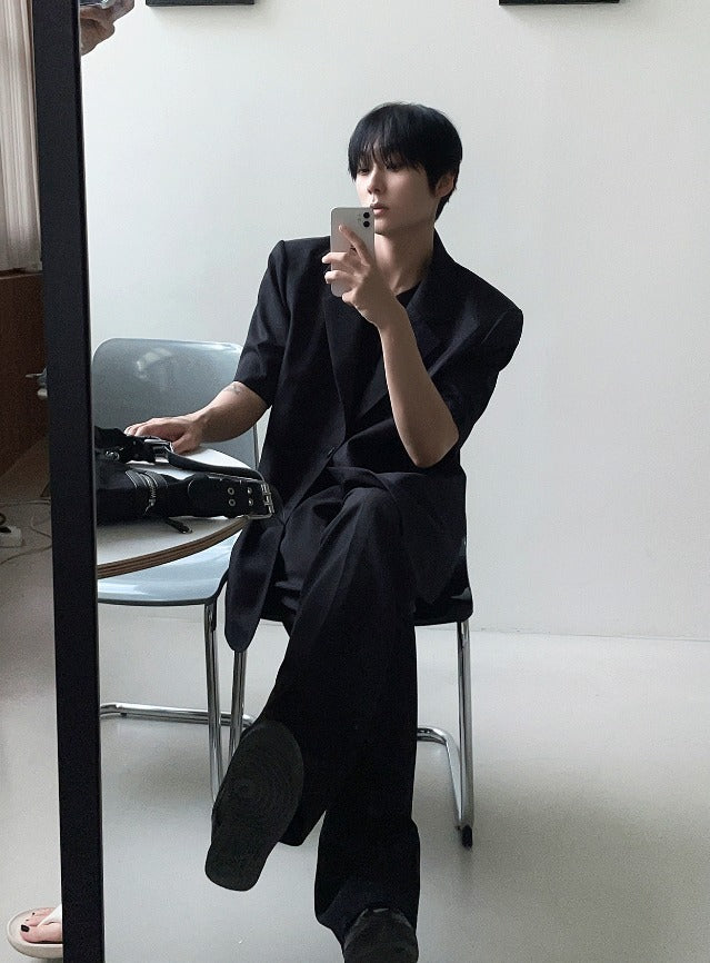 wide balloon set - up pants