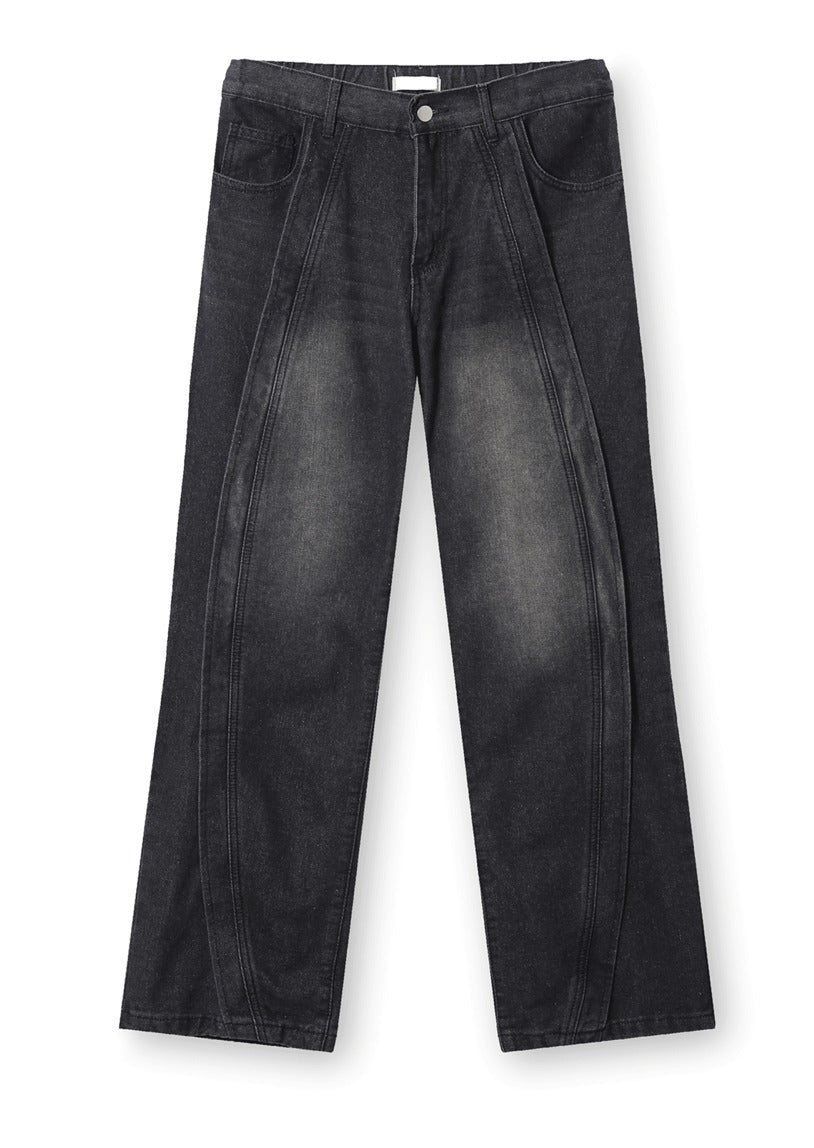Shabey Banding Wave Washing Denim