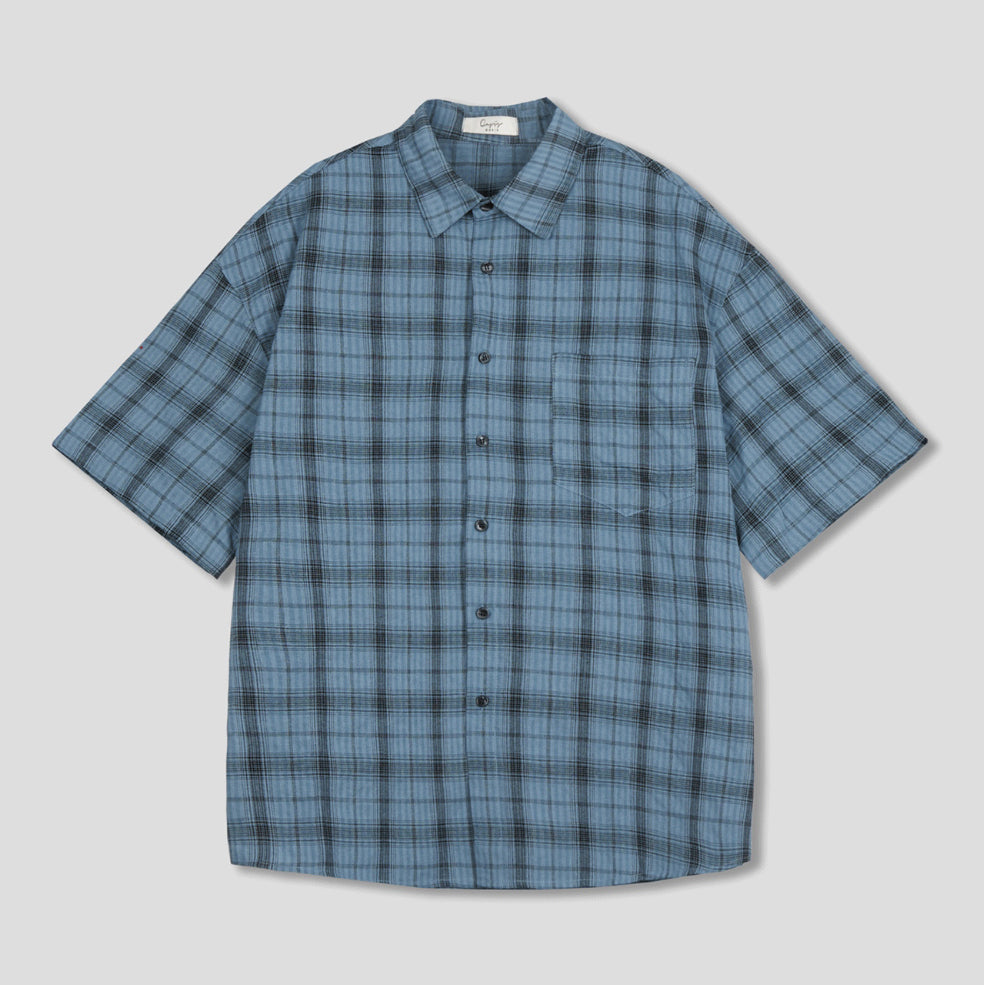Parun Check Linen Short Sleeve Shirt