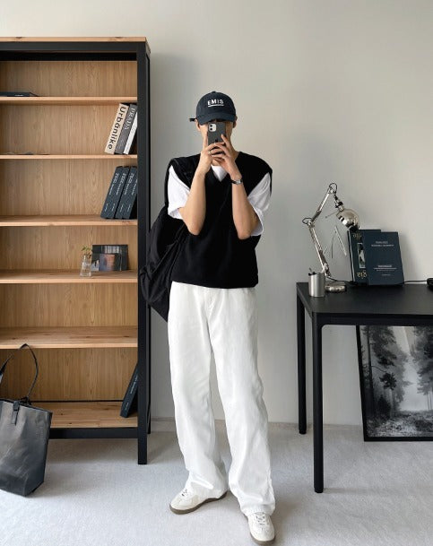 Beige & White simple Sneakers