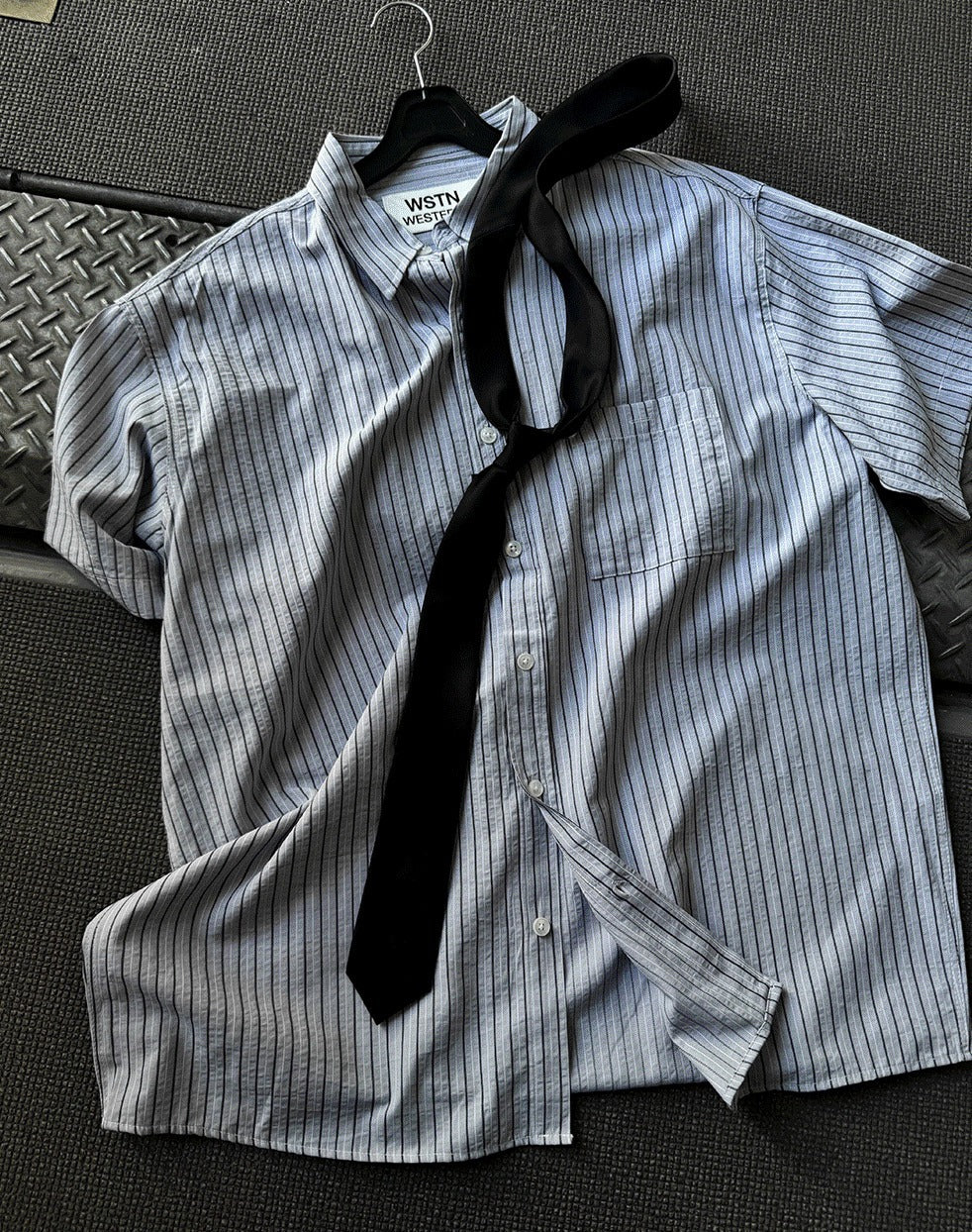 Ale Stripe Linen Short Sleeve Shirt