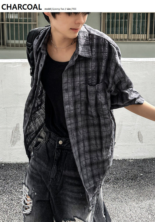 Parun Check Linen Short Sleeve Shirt