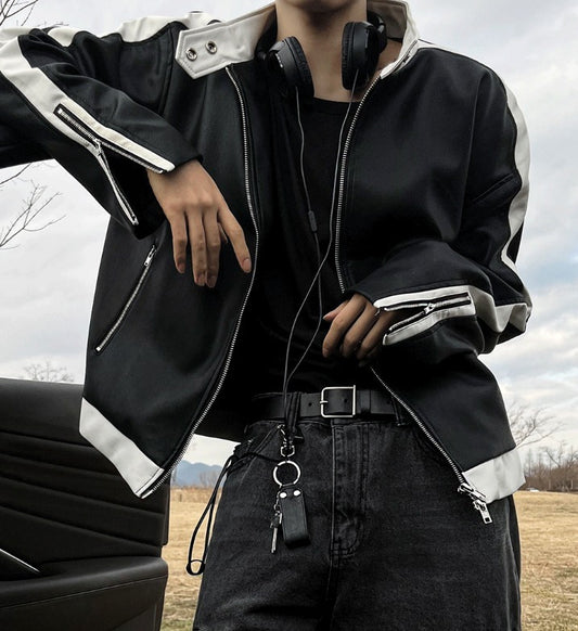 way leather biker jacket
