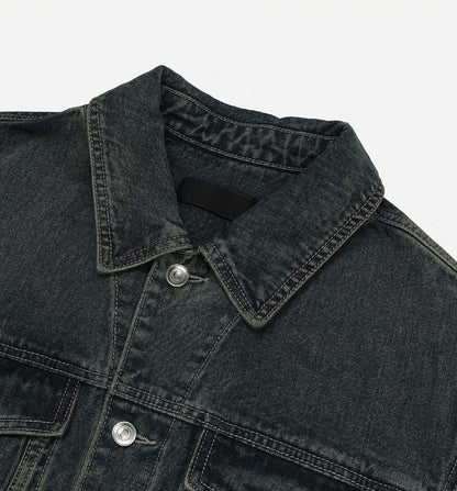 contemble snow denim jacket
