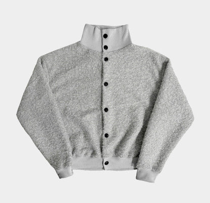 Mohair High Neck Cardigan