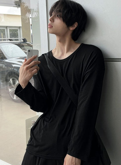 Peach U-neck T-shirt