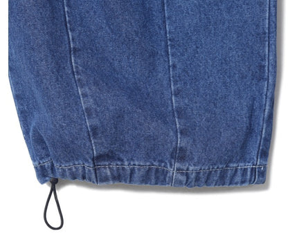 Balloon Stitch Cargo String Denim Pants