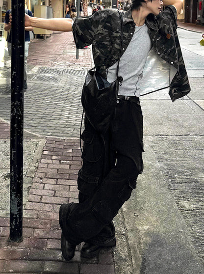 Camo Leather Patch Shirt