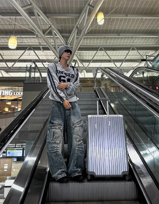 Rivet Cargo Denim Pants
