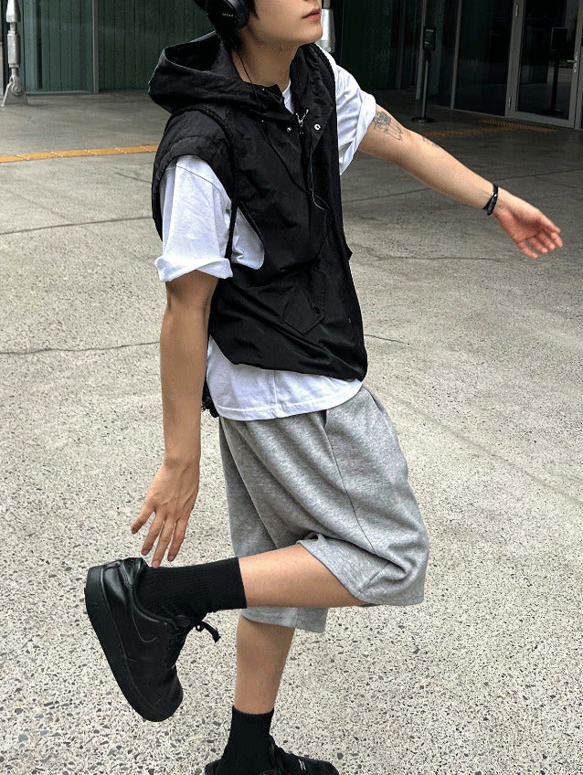 Cotton Pintuck Bermuda Training pants
