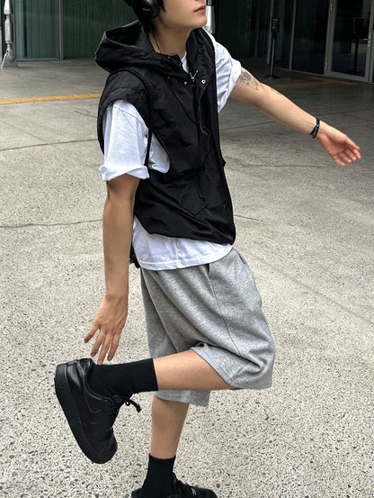 Cotton Pintuck Bermuda Training pants