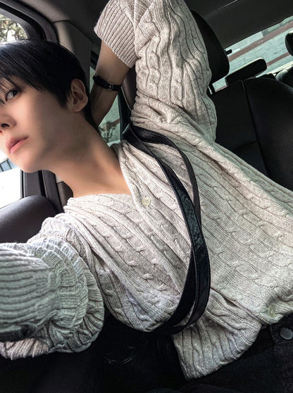 rowoon detail cavble cardigan
