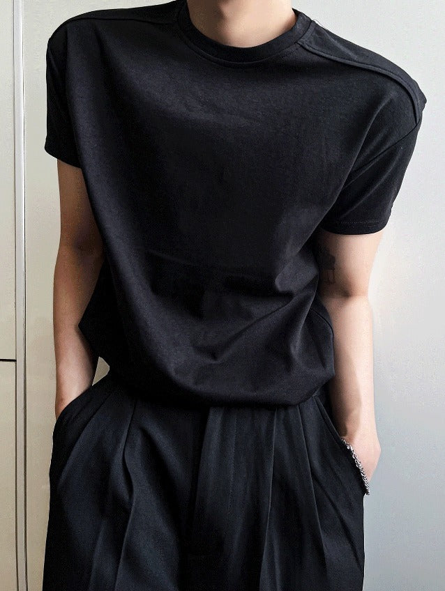 Cutting muscle-fit T-shirt