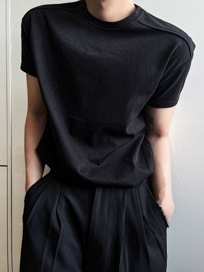 Cutting muscle-fit T-shirt