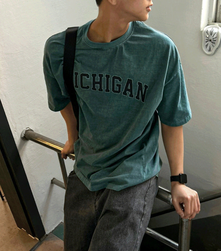 Washed Michigan Short Sleeve Tee