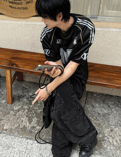 Leather String Patch Bag