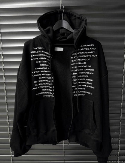Chrombie Lettering Heavy Hood Zip-Up
