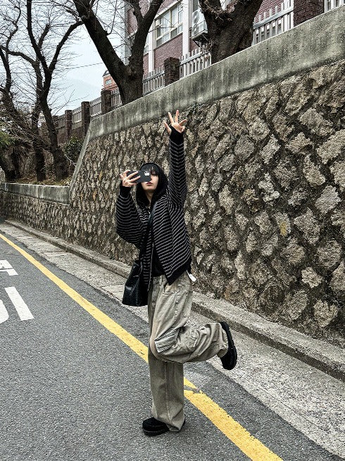 millat wide vintage cargo denim pants