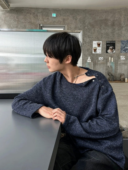 open five button golgi round knit