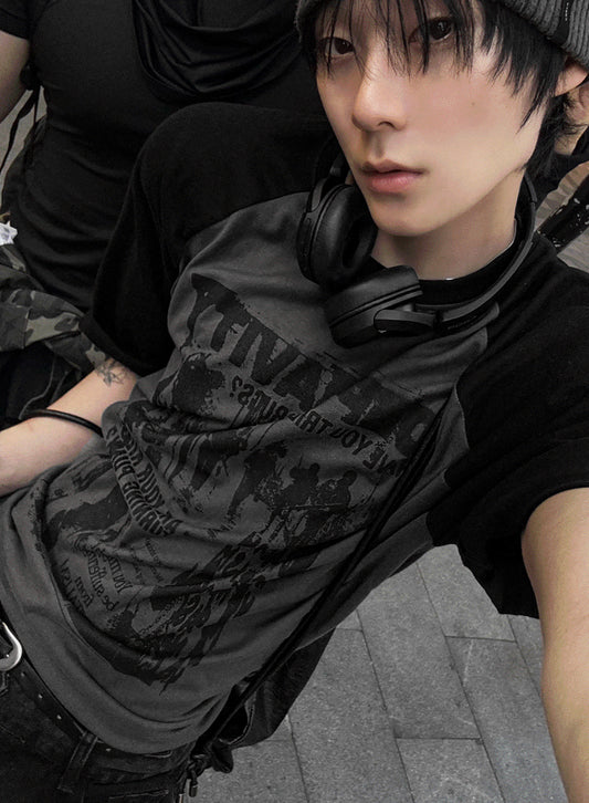 Dominic Color-Block Raglan Short-Sleeve TEE