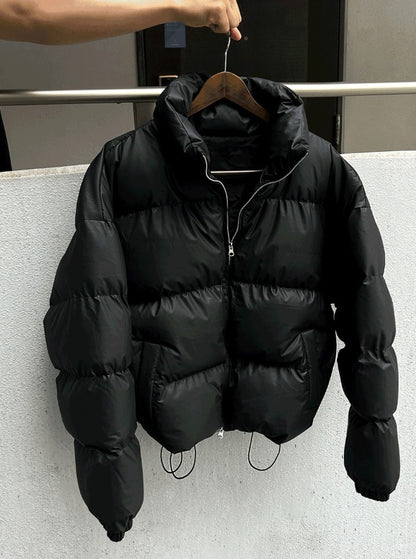 Leather black padded