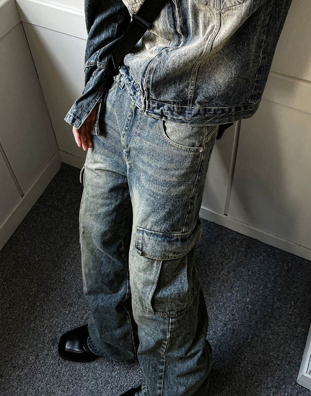 Real Washed Cargo Denim