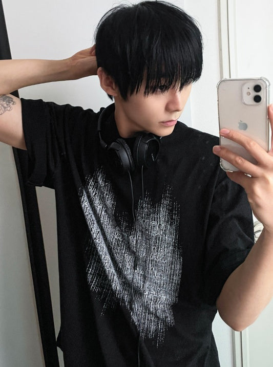 yukeci brush short-sleeved T-shirt