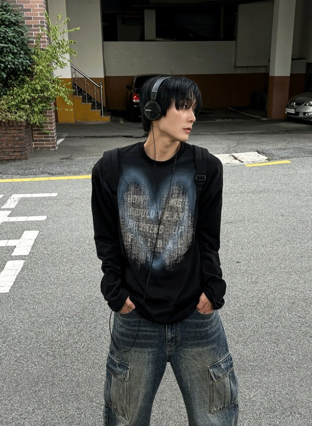 Hand Spray Brush Long Sleeve T-shirt